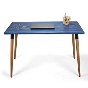 Doğal Ağaç Masif Kütük Masa Ahşap Çalışma Masası Ofis Masası 60cm X 90cm ( Ağaç Ayak )
