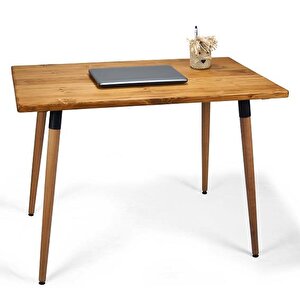 Doğal Ağaç Masif Kütük Masa Ahşap Çalışma Masası Ofis Masası 60cm X 90cm ( Ağaç Ayak )