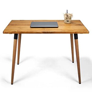 Doğal Ağaç Masif Kütük Masa Ahşap Çalışma Masası Ofis Masası 60cm X 90cm ( Ağaç Ayak )