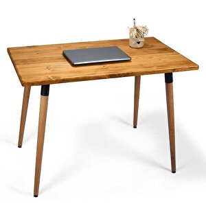 Doğal Ağaç Masif Kütük Masa Ahşap Çalışma Masası Ofis Masası 60cm X 90cm ( Ağaç Ayak )