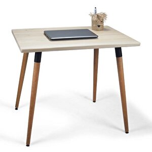 Doğal Ağaç Masif Kütük Masa Ahşap Çalışma Masası Ofis Masası 60cm X 90cm ( Ağaç Ayak )