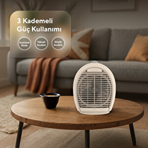 Kumtel Fanlı Isıtıcı 2000 W Lx-6331 Bej