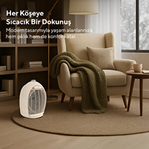 Kumtel Fanlı Isıtıcı 2000 W Lx-6331 Bej