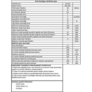 Siyah Sürgülü Aspiratör Ds6-905 S
