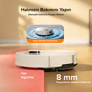 Q8 Max Pro Plus Akıllı Robot Süpürge Beyaz