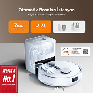Q8 Max Pro Plus Akıllı Robot Süpürge Beyaz