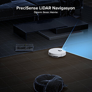 S8 Pro Plus Akıllı Robot Süpürge - Beyaz