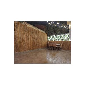 185cm Yükseklik X 150cm Genişlik Doğal Bambu Kamış Hasır Çit Dekoratif Bahçe Balkon Ve Duvar Çiti Reed Fence