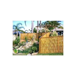 125cm Yükseklik X 250cm Genişlik Doğal Bambu Kamış Hasır Çit Dekoratif Bahçe Balkon Ve Duvar Çiti Reed Fence