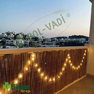 Natural 50cm X 300cm Bambu Kamış Hasır Çit Dekoratif Bahçe Balkon Ve Duvar Çiti Reed Fence
