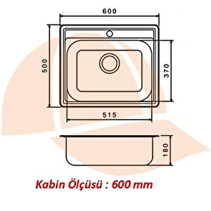 60 X 50 Sena Mutfak Eviyesi
