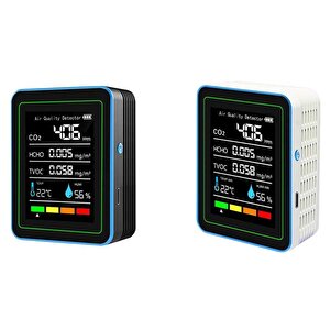 Aek-tech 5'li Co2,hcho,tvoc,sicaklik,nem Dedektör Taşınabilir Ev Ofis Hava Kalitesi Ölçüm Cihazı