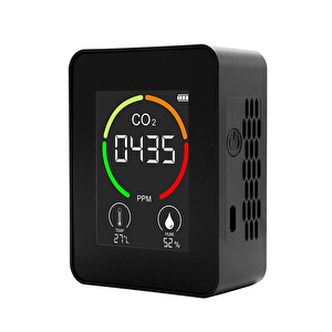 Aek-tech Co2 Dedektörü Taşınabilir 400-6000ppm Ev Ofis Sera Hava Kalitesi Ölçüm Cihazı Şarjlı