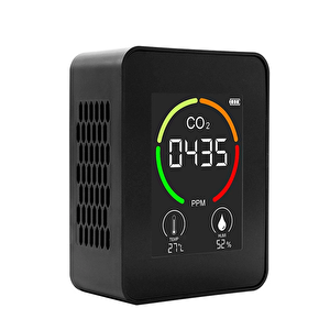 Aek-tech Co2 Dedektörü Taşınabilir 400-6000ppm Ev Ofis Sera Hava Kalitesi Ölçüm Cihazı Şarjlı