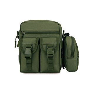 Omuzdan Askılı Küçük Taktik Outdoor Gündelik El Çantası Haki Yeşil