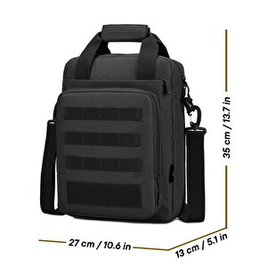 Omuzdan Askılı Büyük Taktik Outdoor Gündelik El Çantası Siyah