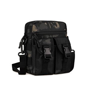 Omuzdan Askılı Küçük Taktik Outdoor Gündelik El Çantası Siyah Akrep Kamuflaj