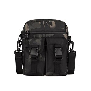 Omuzdan Askılı Küçük Taktik Outdoor Gündelik El Çantası Siyah Akrep Kamuflaj