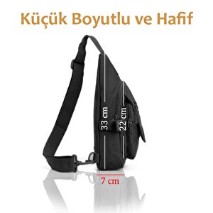 Üçgen Tek Omuz Çantası (siyah)