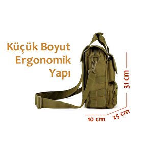 Çok Gözlü Postacı Çanta (haki)