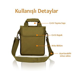 Protector Plus Çok Gözlü Postacı Çanta (haki)