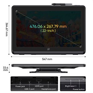 Xp-pen Artist 22 Plus Grafik Ekran Tablet Drawing Display