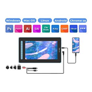 Xp-pen Artist 12 2nd Generation Grafik Ekran Tablet Mavi