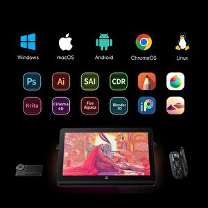 Xp-pen Artist Pro 19 Gen 2 4k Çözünürlük Grafik Ekran Tablet Dual 16k