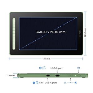 Xp-pen Artist 16 2nd Generation Grafik Ekran Tablet Yeşil