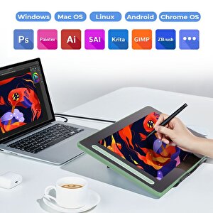Xp-pen Artist 16 2nd Generation Grafik Ekran Tablet Yeşil