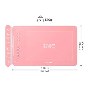 Xp-pen Deco01 V3 Grafik Tablet 16k 8 Kısayol Pembe