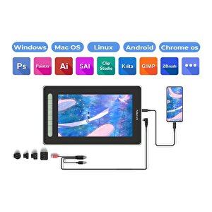 Xp-pen Artist 12 2nd Generation Grafik Ekran Tablet Pembe