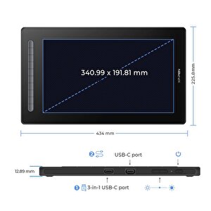 Xp-pen Artist 16 2nd Generation Grafik Ekran Tablet Siyah