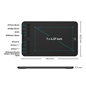 Xp-pen Deco Mini7 V2 Grafik Tablet 16k Android Windows
