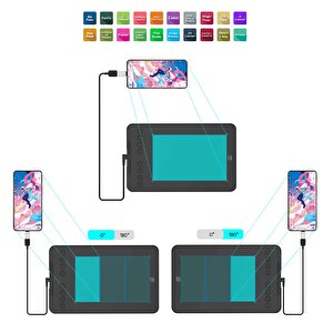 Xp-pen Deco Mini7 V2 Grafik Tablet 16k Android Windows