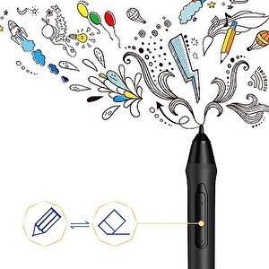 Xp-pen P05 Pilsiz Grafik Tablet Kalem- 8 Yedek Uç Ve Kalem Tutucu
