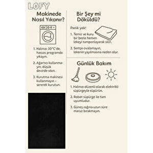 Tek Renk Siyah Salon Halısı Kaymaz Taban 160x230 80x500 cm