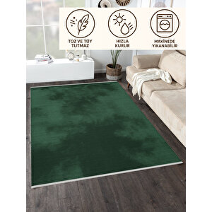 Tek Renk Zümrüt Yumuşak Dokulu Modern Halı 160x230