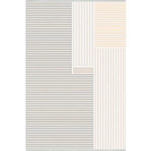 Minimal Geometrik Desen Halı Gri Pudra Bej 160x230 180x200 cm