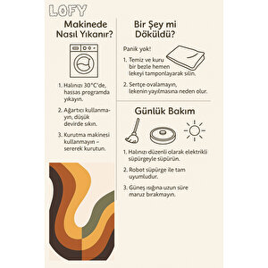 Vintage Boho Desen Halı Zeytin Kahve Tonları 160x230 Cm 120x400 cm