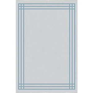 Minimal Buz Mavi Salon Halısı Kaymaz Taban 160x230 Cm 80x350 cm