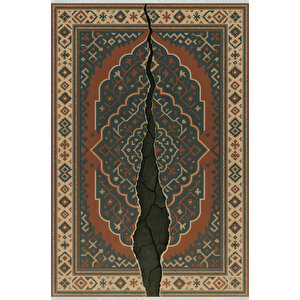 Yarık Desenli Halı – Deprem Etkili Sanatsal Tasarım | Kaymaz, Yıkanabilir, Bebek Ve Evcil Dostu 160x230 cm