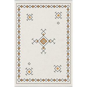 Minimalist Geometrik Halı – Bohem Tarz | Kaymaz Taban, Yıkanabilir, Evcil & Bebek Dostu 200x500 cm