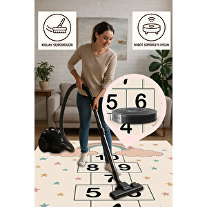 Çocuklar İçin Sek Sek Halı – Kaymaz & Yıkanabilir | Robot Süpürge Uyumlu | Eğitici Oyun Halısı