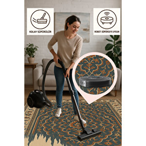 Damlayan Desenli Halı – Modern Tasarım | Kaymaz Tabanlı, Yıkanabilir, Bebek Ve Evcil Dostu 100x100 cm