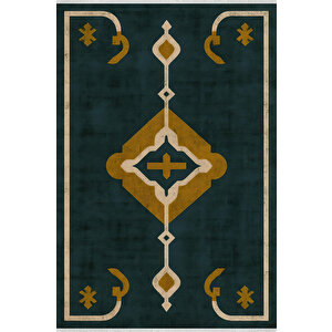 Geometrik Desenli Halı – Kaymaz Taban & Yıkanabilir | Modern Stil, Bebek Ve Evcil Dostu Halı 80x150 cm