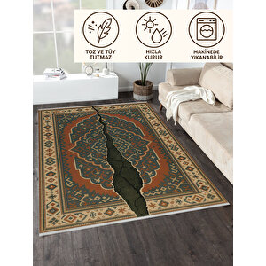 Yarık Desenli Halı – Deprem Etkili Sanatsal Tasarım | Kaymaz, Yıkanabilir, Bebek Ve Evcil Dostu 150x150 cm
