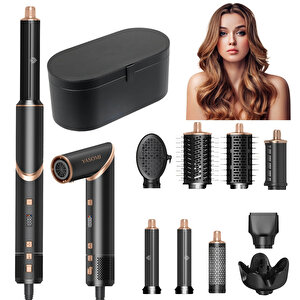 Witero 9in1 Ultra Airwrap Multi-styler Sıcak-soğuk Hava Üflemeli Siyah Saç Şekillendirme Cihazı