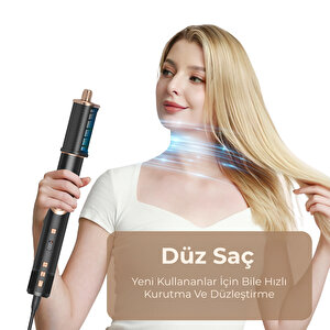 Witero 9in1 Ultra Airwrap Multi-styler Sıcak-soğuk Hava Üflemeli Siyah Saç Şekillendirme Cihazı