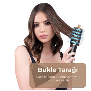 Yasomi Witero 9in1 Ultra Airwrap Multi-styler Sıcak-soğuk Hava Üflemeli Siyah Saç Şekillendirme Cihazı